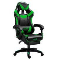 cool rest silla gaming premium con reposapies negraverde