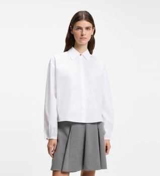 HUGO para mujer. 50572062 Blusa Endeka blanco (40), Casual, Algodón, Manga larga