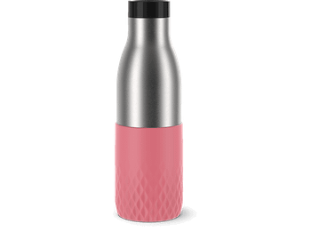 Botella - Tefal Bludrop N3110810, O,5 L, Acero Inox, Bebidas calientes 12hs, frías 24hs, Quick Press, Rosa