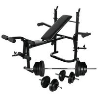 banco de musculacion barras y mancuernas 605 kg vidaxl