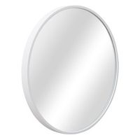 espejo de pared para el bano modugno aluminio redonda o 60 cm blanco encasa