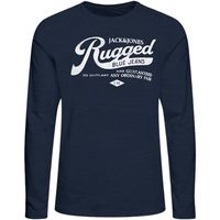 jack  jones camiseta manga larga 12237416 jjejeans tee ls o-neck 2324 noos jnr mood indigo para nino