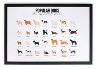 cuadro con marco negro 40x30 perros