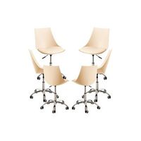 pack 6 sillas blok office - beige