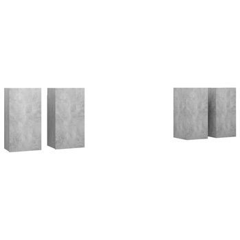 Muebles De Salón 4 Pzas Gris Hormigón 30,5x30x60 Cm Vidaxl