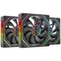 mars gaming mf-linkfinitykit2 kit 3x ventiladores modulares pwm 120mm iluminacion argb infinity mirror sistema modular linkfinity y conexion magnetica configuracion flexible 21 sin cables pack