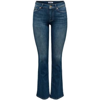 Only Pantalón de campana 15353700 BLUSH MID FLARED-DARK BLUE DENIM para mujer