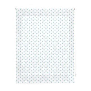 Estor Enrollable Infantil - Estor Infantil Tamaño 120x250 - Estor Enrollable Color Blanco Con Estrellas Turquesa | Blindecor