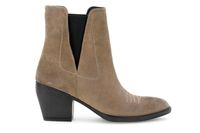 botines de ante con elastico taupe