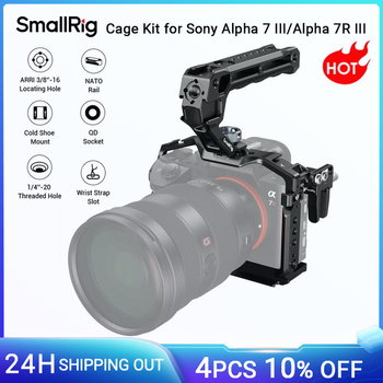 Kit de jaula SmallRig A7 III / A7R III para Sony Alpha 7 III / Alpha 7R III con mango, zapata fría 1/4