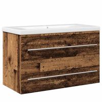 armario de lavabo  gabinete de lavabo para bano con cajon 2 piezas 80 x 385 x 48 cm