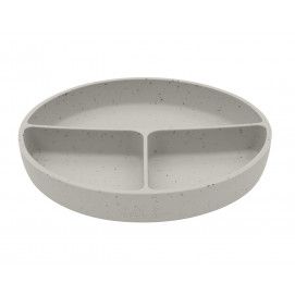 Plato dividido con base de succión Platinum Silicone Sand