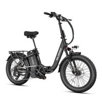 bicicleta electrica plegable de cuadro bajo wildeway fw11ss 48 v 35 ah fat bike de 20 negra