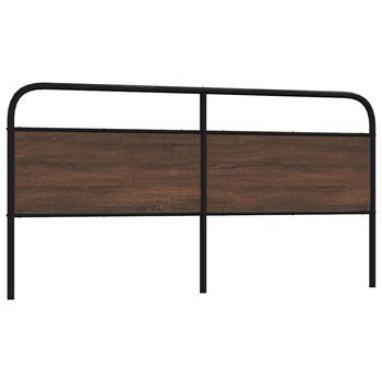 Cabecero De Repuesto De Acero Y Madera De Ingeniería Marrón Roble 200 Cm Vidaxl