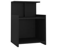 vidaxl mesita de noche madera contrachapada negro 40x35x60 cm