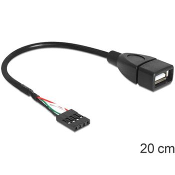 Cable USB interno DeLOCK 83291 0,2 m USB A Hembra a Hembra