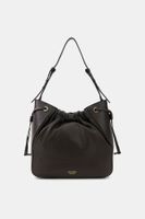 bolso tipo cubo de cuero genuino helene