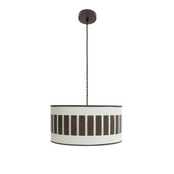 Colgante ivanna 1xe27 marron/blanco-oxido regx40x40 cm