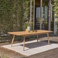 mesa de jardin extensible de teca maciza para 68personas