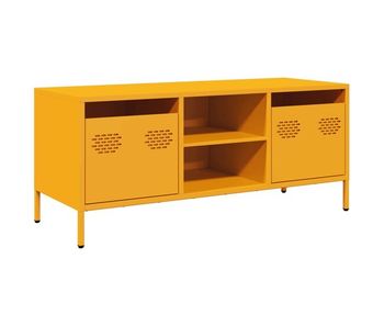 Mueble para tv - mueble tv - mesa de tv acero laminado en frío amarillo 101,5x39x43,5 cm