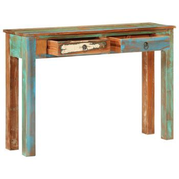 Mesa Consola Madera Maciza Reciclada 110x30x75 Cm