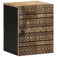 armario colgante bano madera maciza mango negro 38x335x48 cm vidaxl
