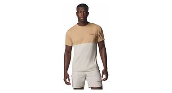 Camiseta tecnica columbia graphic cirque river pro beige para hombre