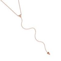cadena chapada en oro rosa plata 925 circonita en forma de y