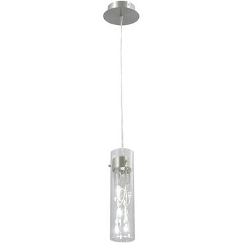 Colgante márcia 6xg4 12v al.reg.xd.8cm metal+cristal transparente/niquel