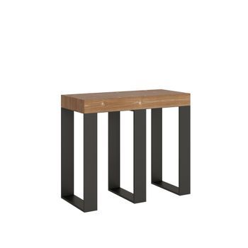 Consola Extensible 90x40/290 Cm Sintesi Premium Estructura Abeto Teñido Antracita