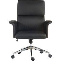 teknik elegance medium faux-leather executive chair - black  brown black
