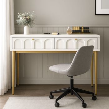 Escritorio minimalista plegable en estilo industrial nera y madera