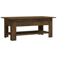 mesa de cafe - mesa de centro madera de ingenieria roble ahumado 102x55x42 cm