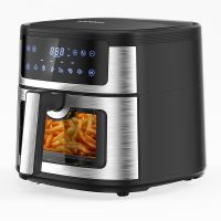 ostarkdom freidora de aire digital aranzos 6l - 1500w potente  cocina saludable sin aceite 80 menos grasa  6 preajustes  agitacion automatica  cesta teflon 6l extraible  200c 60 min  segura