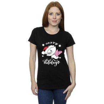 Disney Camiseta The Aristocats Happy Holidays para mujer