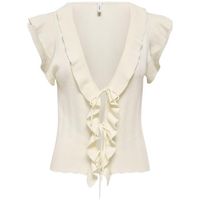only blusa top onlnelly sl v-neck string mujer para mujer
