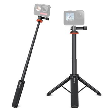 Trípode Extensor PULUZ para Cámara de Acción, Soporte para Selfie Stick para GoPro MISSION 1/1 PRO/ Insta360 X6/X5/Accesorios para Cámara de Acción