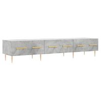 mueble para tv  mueble de salon  gabinete de tv madera de ingenieria gris hormigon 150x36x30 cm
