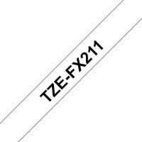 cinta brother tze-fx211 negro sobre blanco 6 mm x 8 m