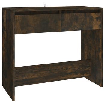 Mesa Consola | Mesa De Entrada | Mesa Auxiliar Madera De Ingeniería Roble Ahumado 89x41x76,5 Cm