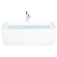 banera independiente moderna rectangular de acrilico con sistema antidesbordamiento 1700 x 700 mm blanco yata