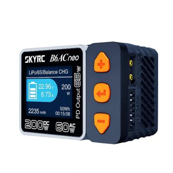 Cargador inteligente SKYRC B6AC NEO AC 60W DC 200W 10A para equilibrio de baterías 1-6S Lipo LiFe Lilon LiHV 1-15S NiMH