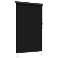 estor enrollable negro 160 x 250 cm tela y aluminio vidaxl