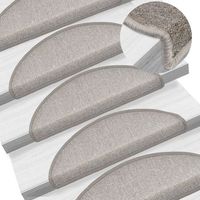 alfombrillas para escaleras 15 piezas taupe 65 x 24 x 4 cm dec023558
