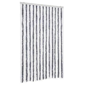 Cortina Mosquitera | Mosquitera Chenilla Gris Y Blanco 118x220 Cm