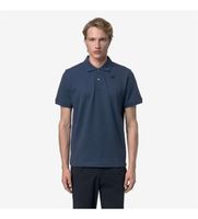 k-way para hombre k5127bw polo amedee pique azul l casual algodon manga corta