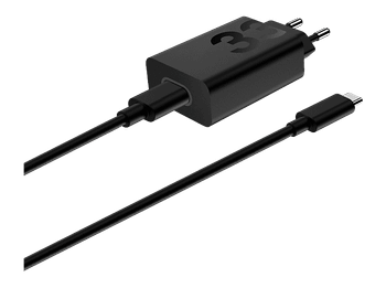 Cargador de pared - motorola TurboPower 33W, Compatibilidad Universal USB-C, Puerto USB-A, Negro