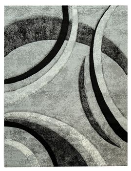 Alfombra moderna Bravo gris  80x150 cm