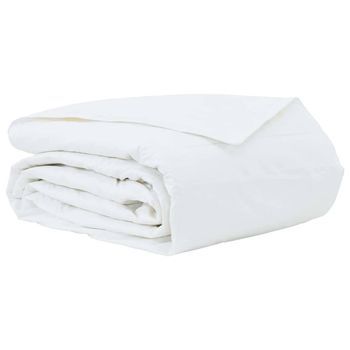 Edredón De Verano 200 X 220 Cm Verano Pluma Blanco Transpirable Vidaxl