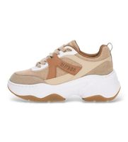 guess para mujer flfha2ele12 zapatillas hacha beige 37 3 a 5cm cordones casual
